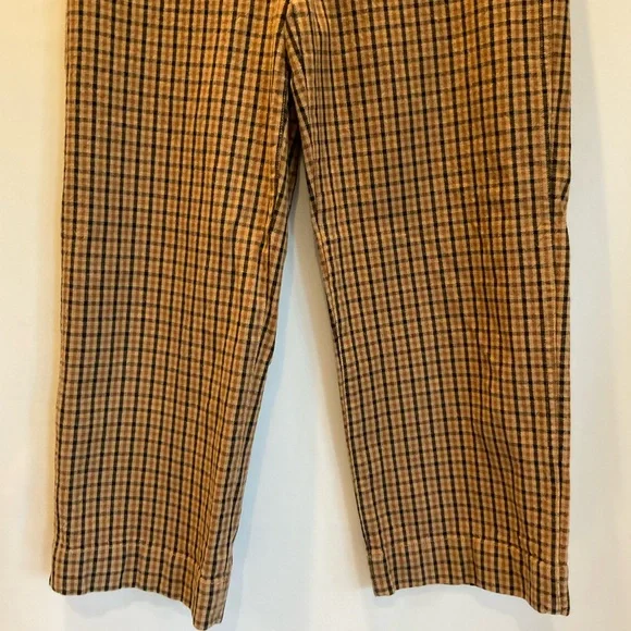 Madewell Plaid Slim Emmet Wide Leg Crop Pants Size 28 - Picture 5 of 15